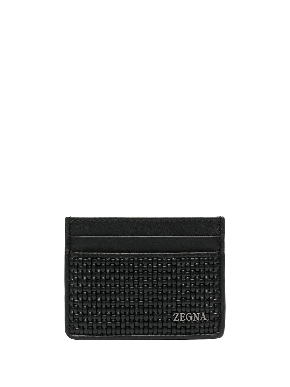 

Картхолдер с тисненым логотипом Zegna, черный