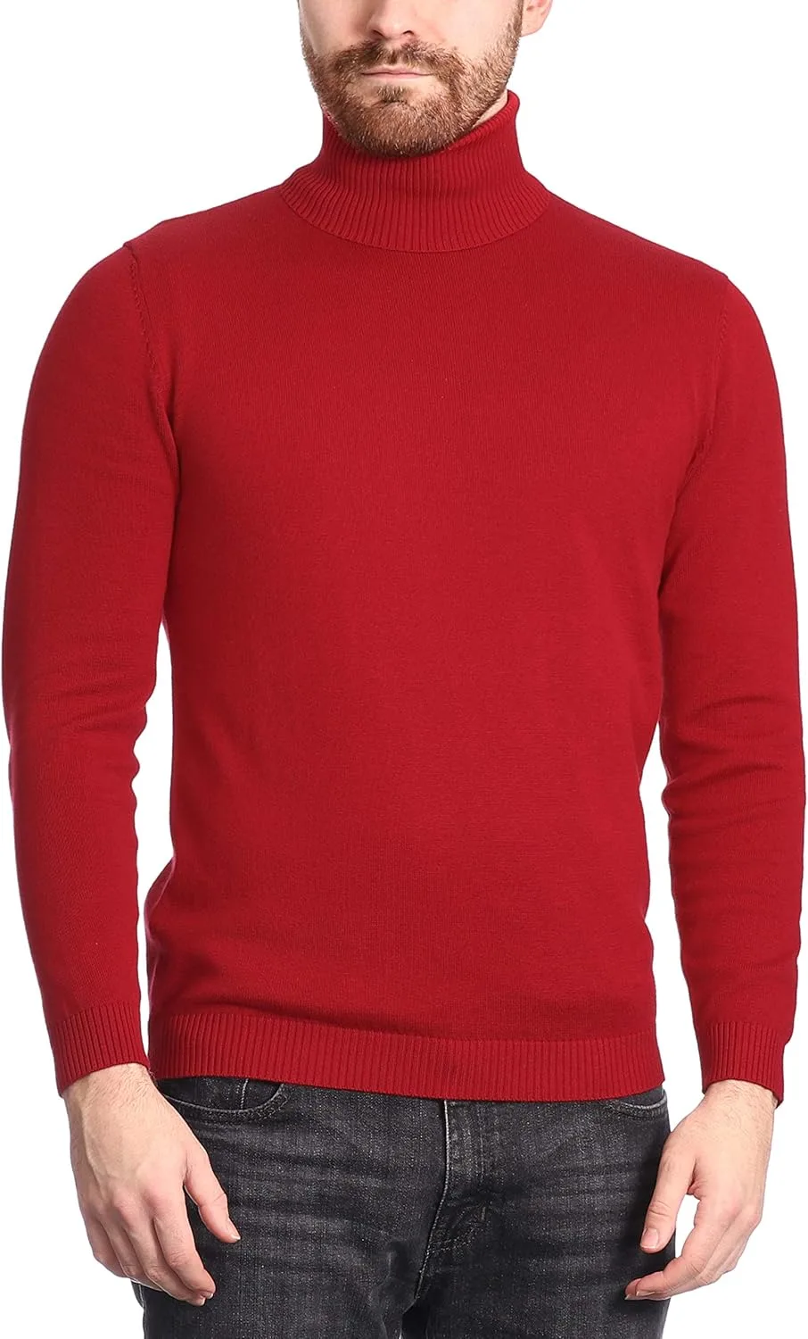 

Мужской свитер-водолазка ARTHUR BLACK, красный, из хлопковой смеси