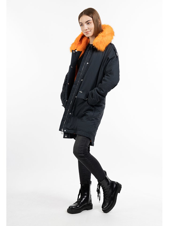 

MyMo Зимняя парка темно-синего цвета