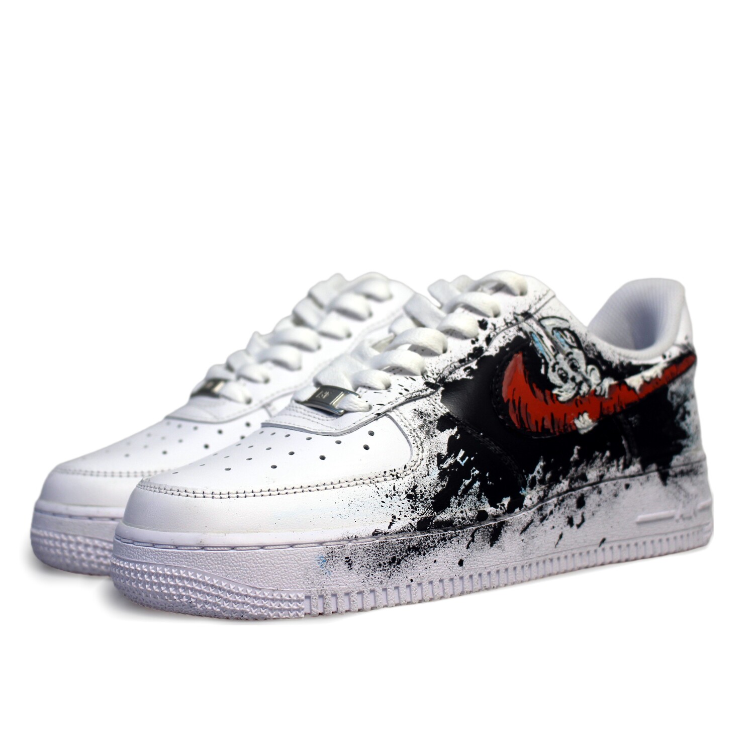 Кроссовки Nike Air Force 1 Skateboarding Shoes Women's Low-top White/Black/Red, белый — фото 3