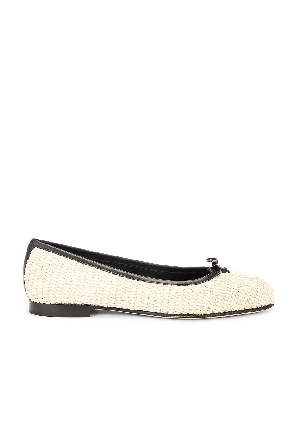 

Балетки Veralli 10 Raffia Flat Manolo Blahnik, цвет Light Khaki & Black