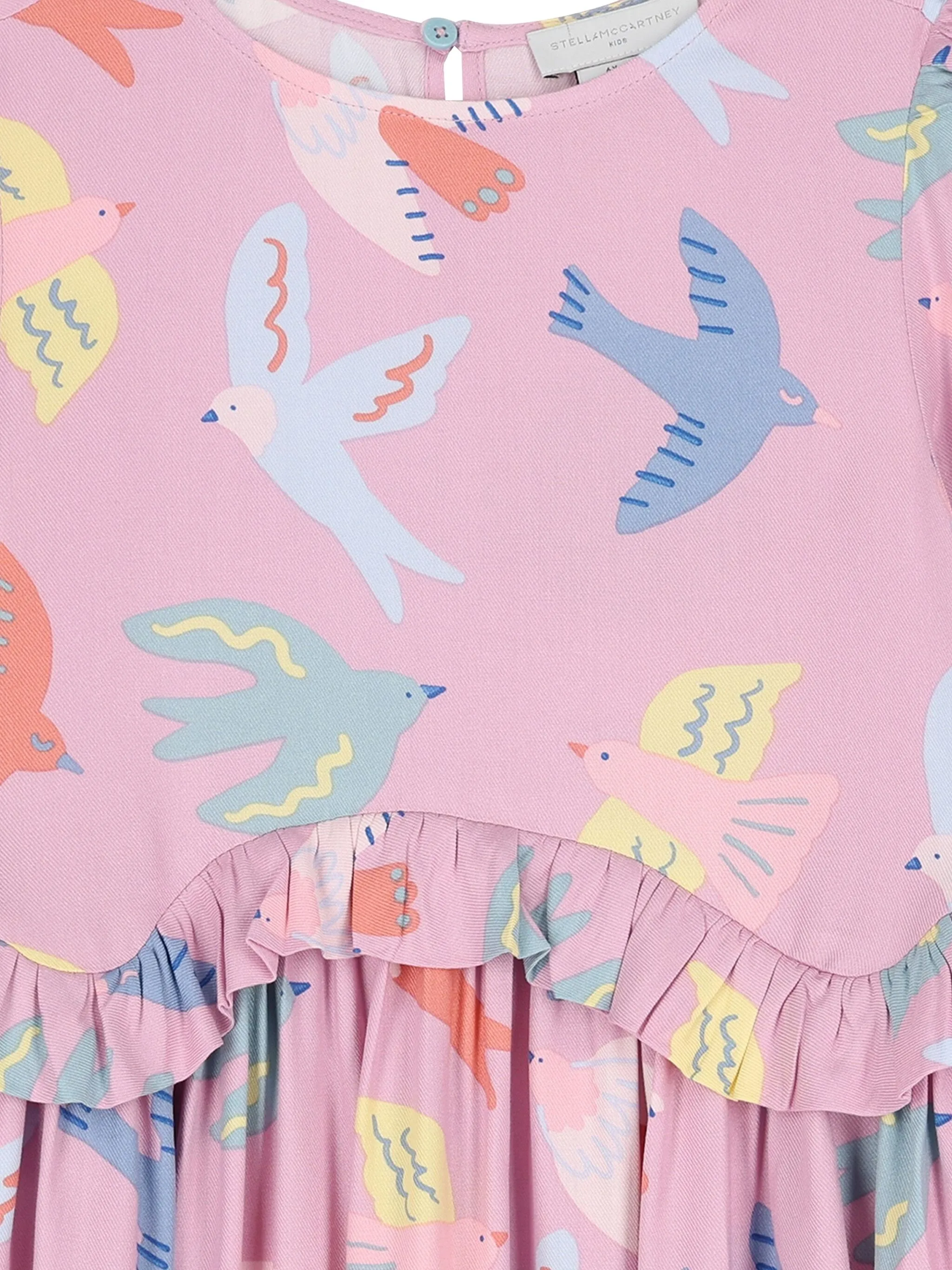 Платье с оборками Stella Mccartney Kids, розовый — фото 3