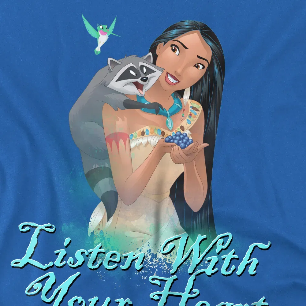 Детская футболка Pocahontas Listen With Your Heart Disney, синий — фото 2