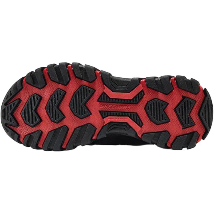 Skechers Kids Детские кроссовки для мальчиков, противоскользящие, износостойкие, средней высоты, цвет черный, красный — фото 4