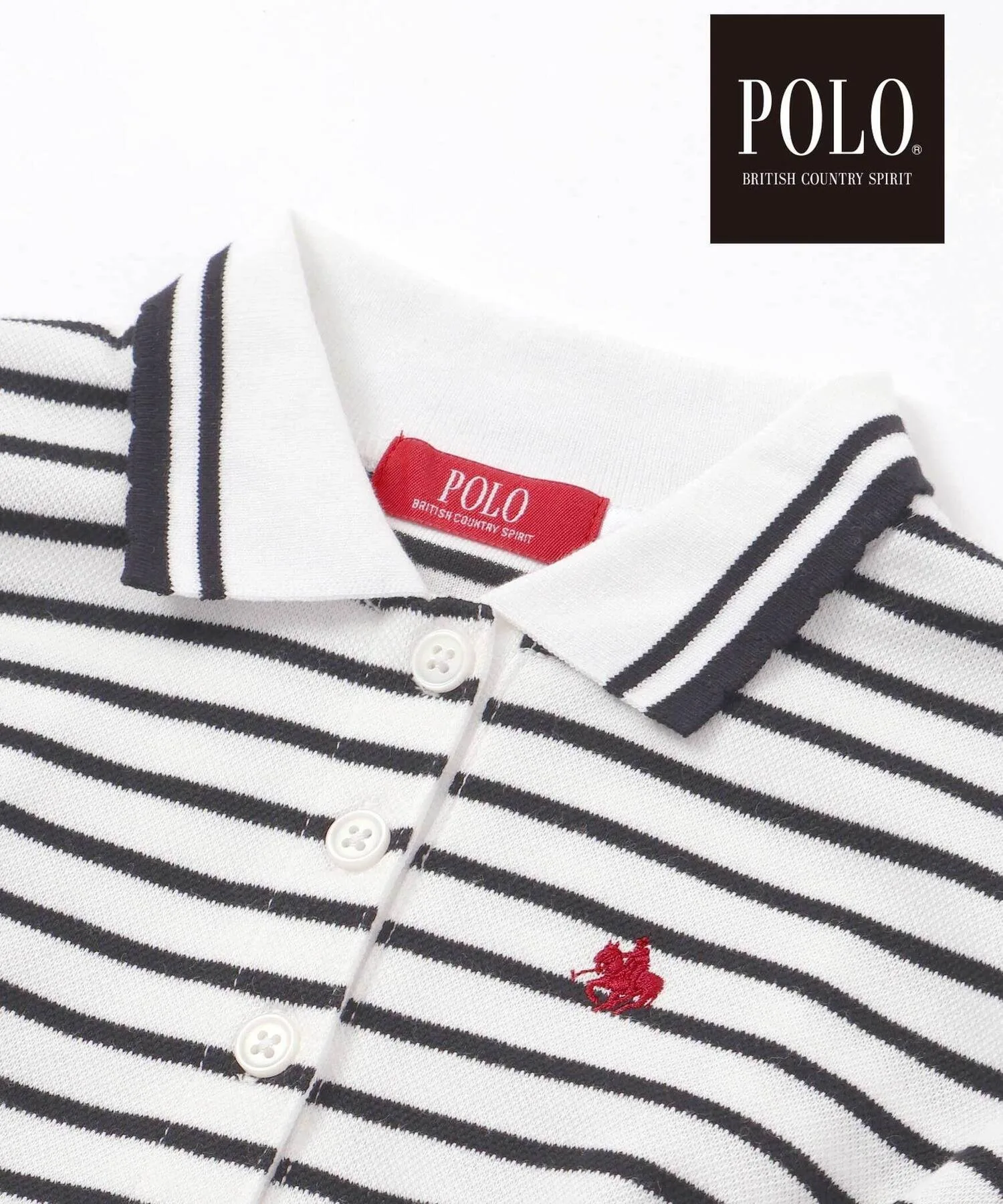 Платье-поло POLO BCS*SLAP SLIP из коллекции, сочетающееся с платьем-поло в полоску с воротником (80-130 см), Black — фото 4