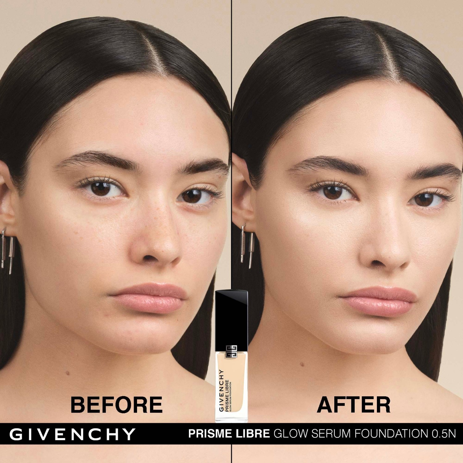 Тональный крем для лица prisme libre glow serum Givenchy, 0.5n, объем 30 мл — фото 2