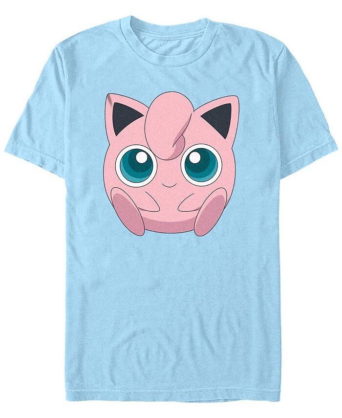 

Мужская футболка с короткими рукавами и наполненным лицом Pokemon Jigglypuff Fifth Sun, синий