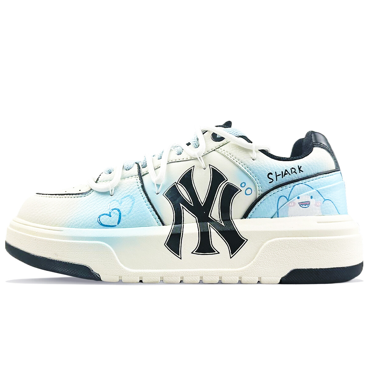 

Кроссовки MLB New York Yankees Skateboarding Shoes Unisex Low-top Blue/white, синий/белый