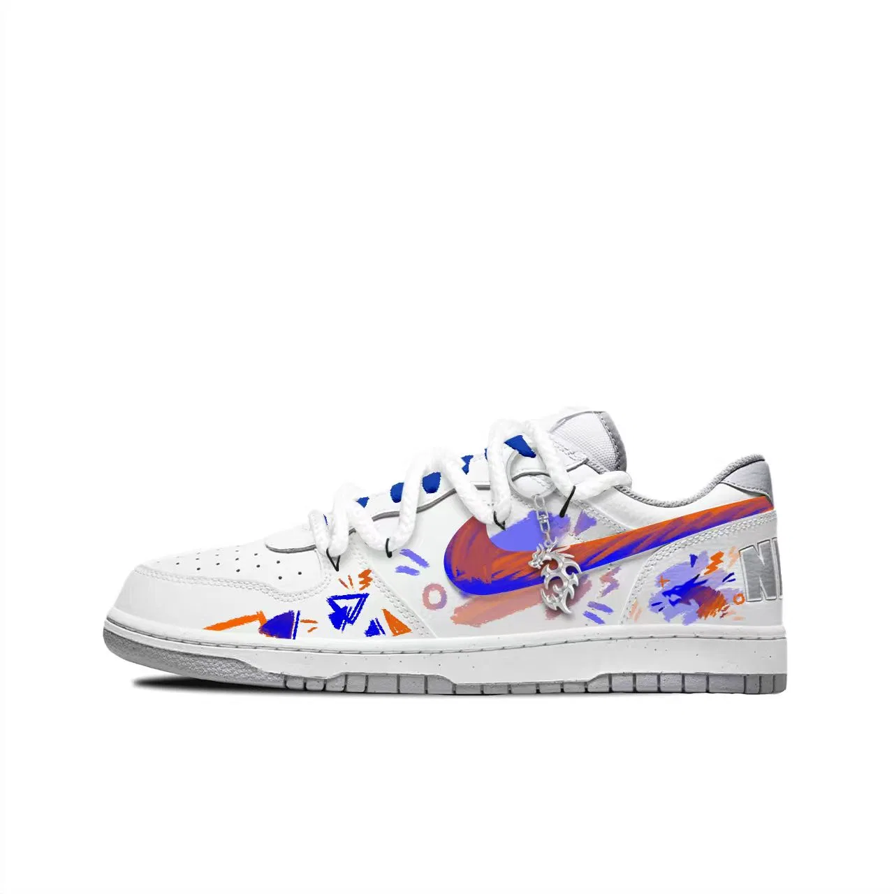 Кроссовки для скейтбординга Nike Big Low бело-синие — фото 3