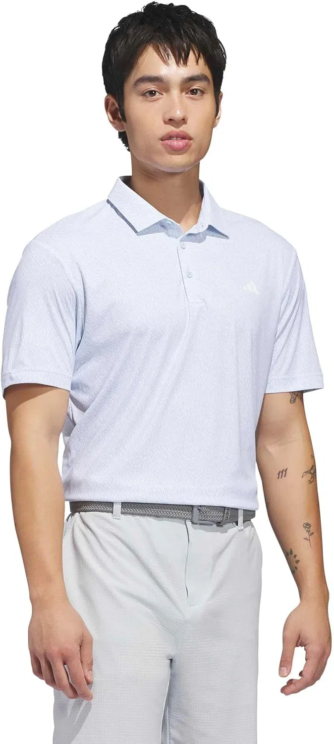 Поло мужское adidas, White, Crystal Sky
