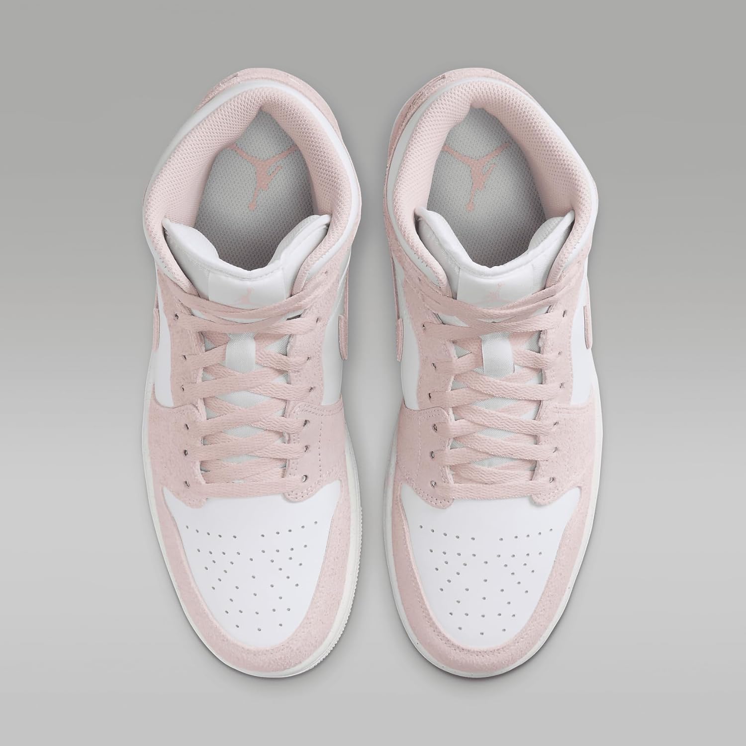 Мужские кроссовки Nike Air Jordan 1 Mid SE, белый/розовый — фото 4