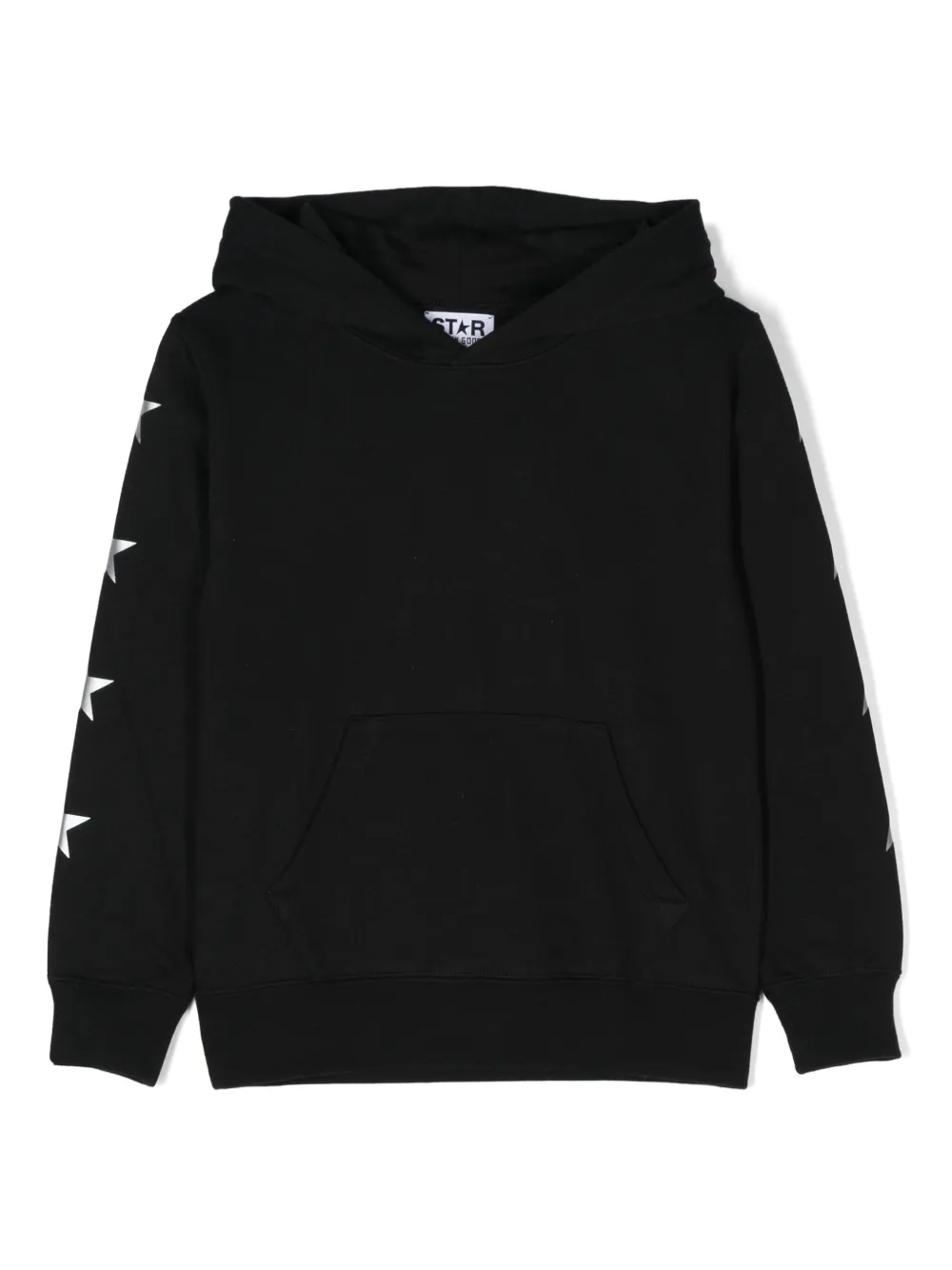 

Худи из джерси с принтом Golden Goose Kids, черный