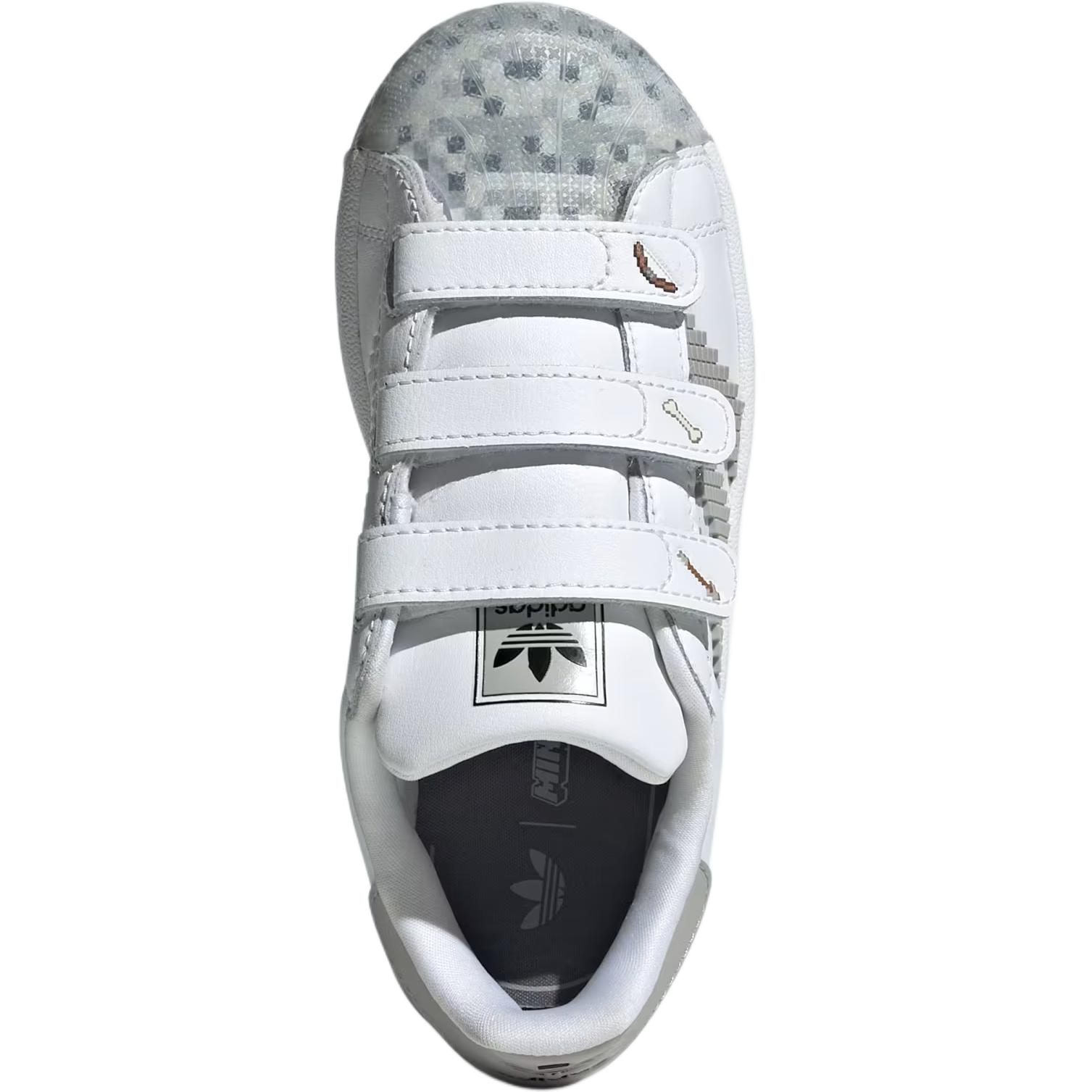 Детские кроссовки для скейтбординга Superstar 2 для дошкольников Adidas Originals, белый/серый — фото 3