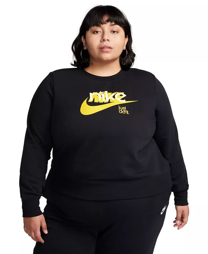 

Толстовка из флиса с логотипом большого размера Nike, черный