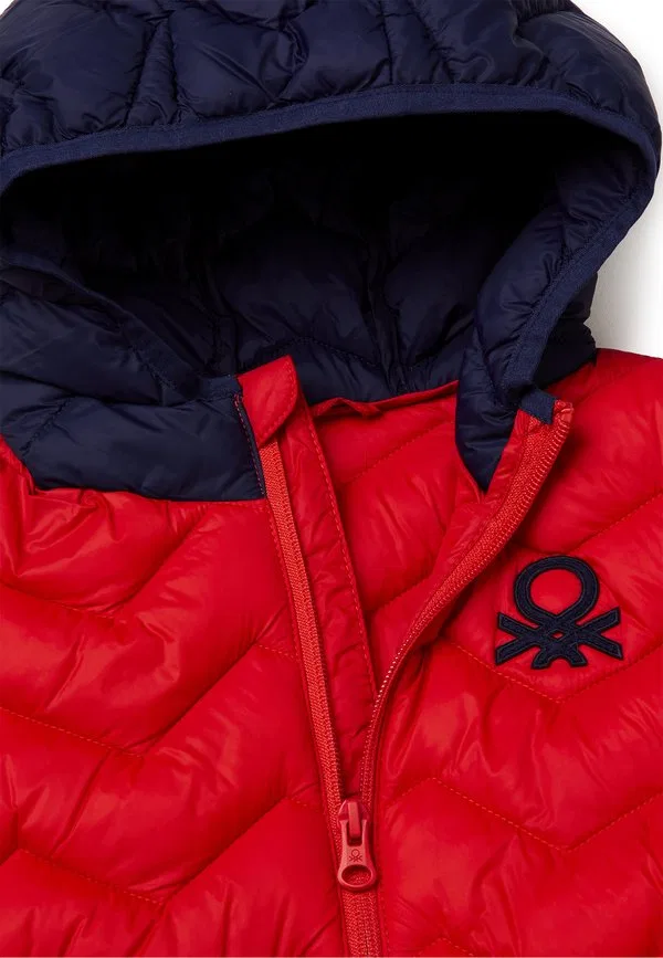 Стеганый жилет с капюшоном United Colors Of Benetton, Red Dark Blue — фото 3