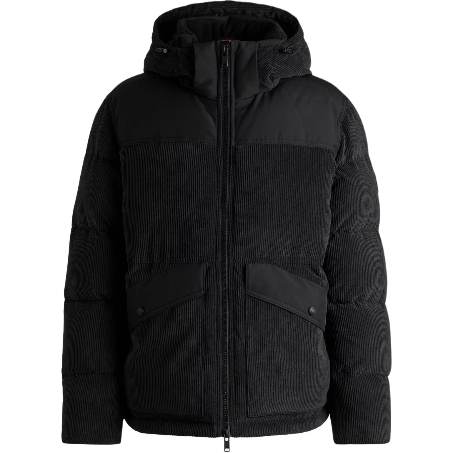 

HUGO BOSS Мужская черная свободная куртка пуховик, Black