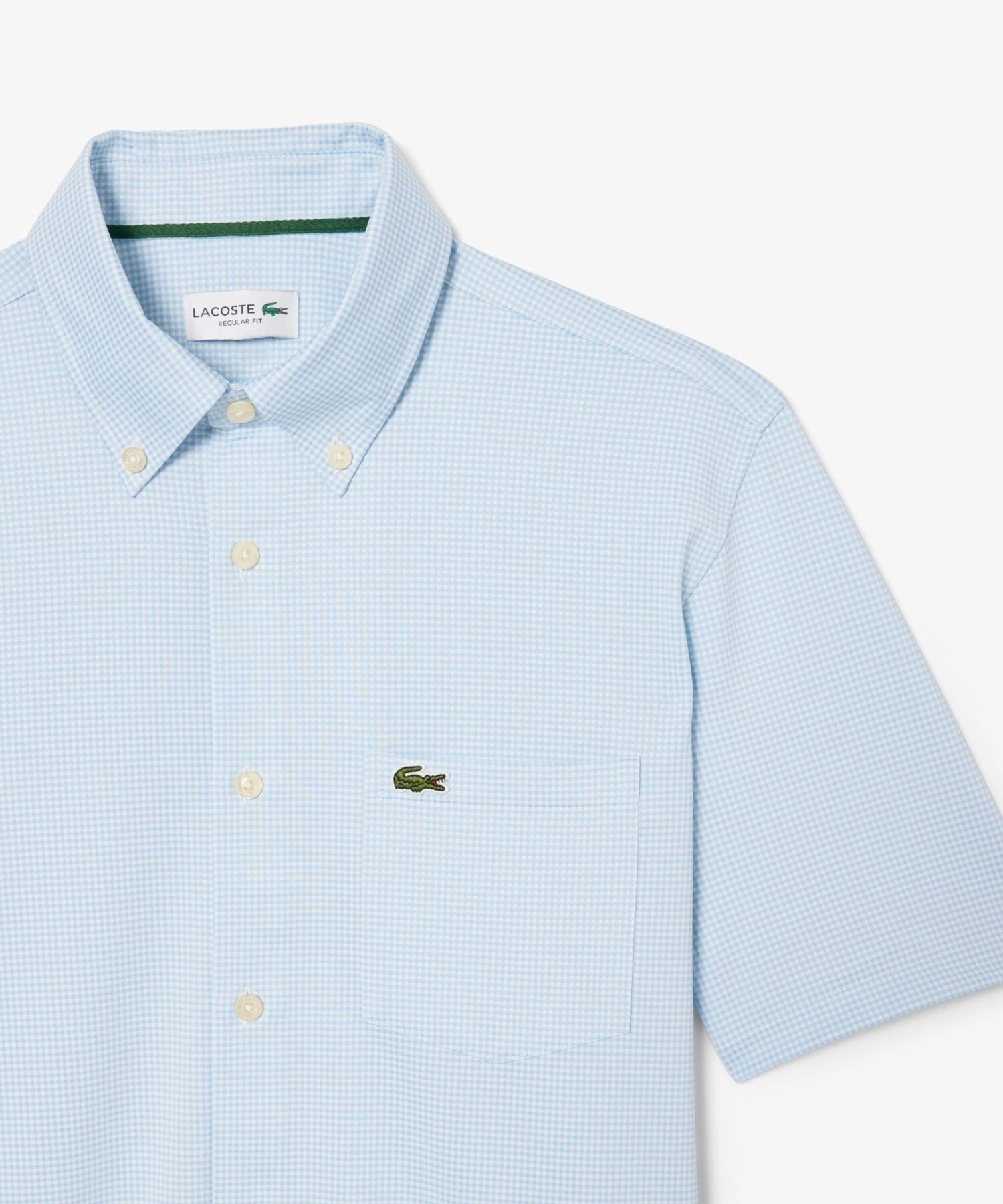 Футболка в мелкую клетку LACOSTE, Saxe Blue — фото 4