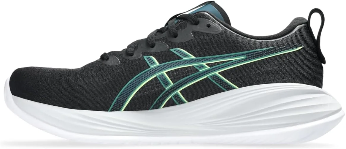 Мужские беговые кроссовки ASICS Gel-Cumulus 27, цвет Glacier Grey/Mid Grey, черный/желтый — фото 4