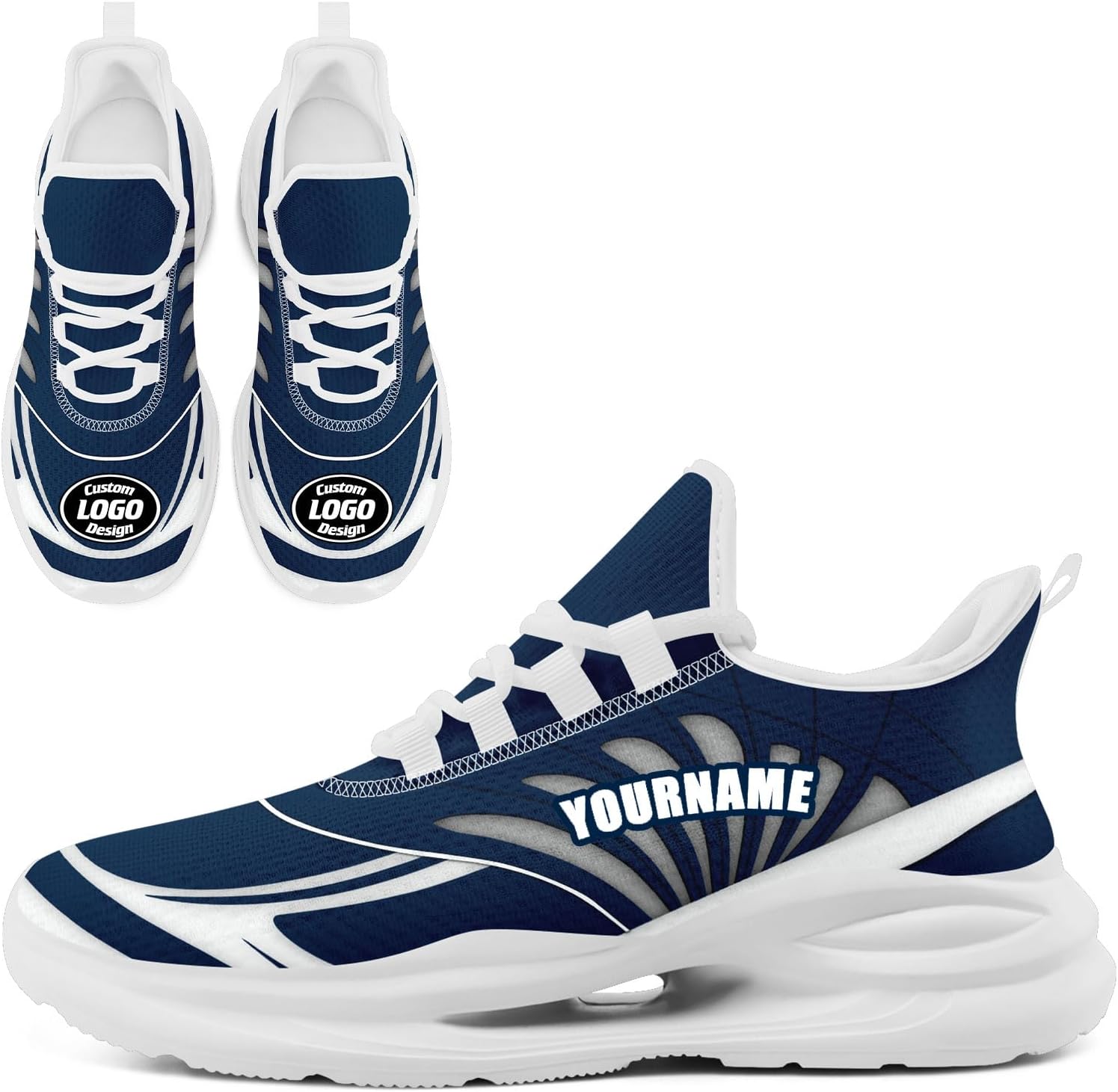 

Кастомные беговые кроссовки для бейсбольной команды AWSOLE для мужчин с персонализированным именем и логотипом, спортивные кроссовки для тренажерного зала, легкие тренировочные кроссовки, белый