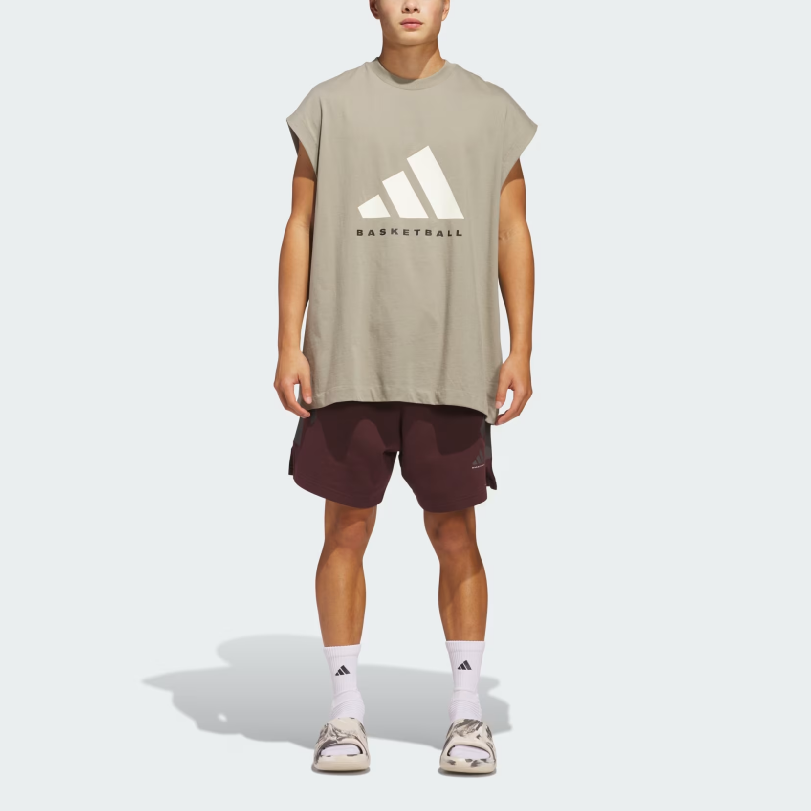Жилет без рукавов Adidas 'Putty Beige' — фото 2