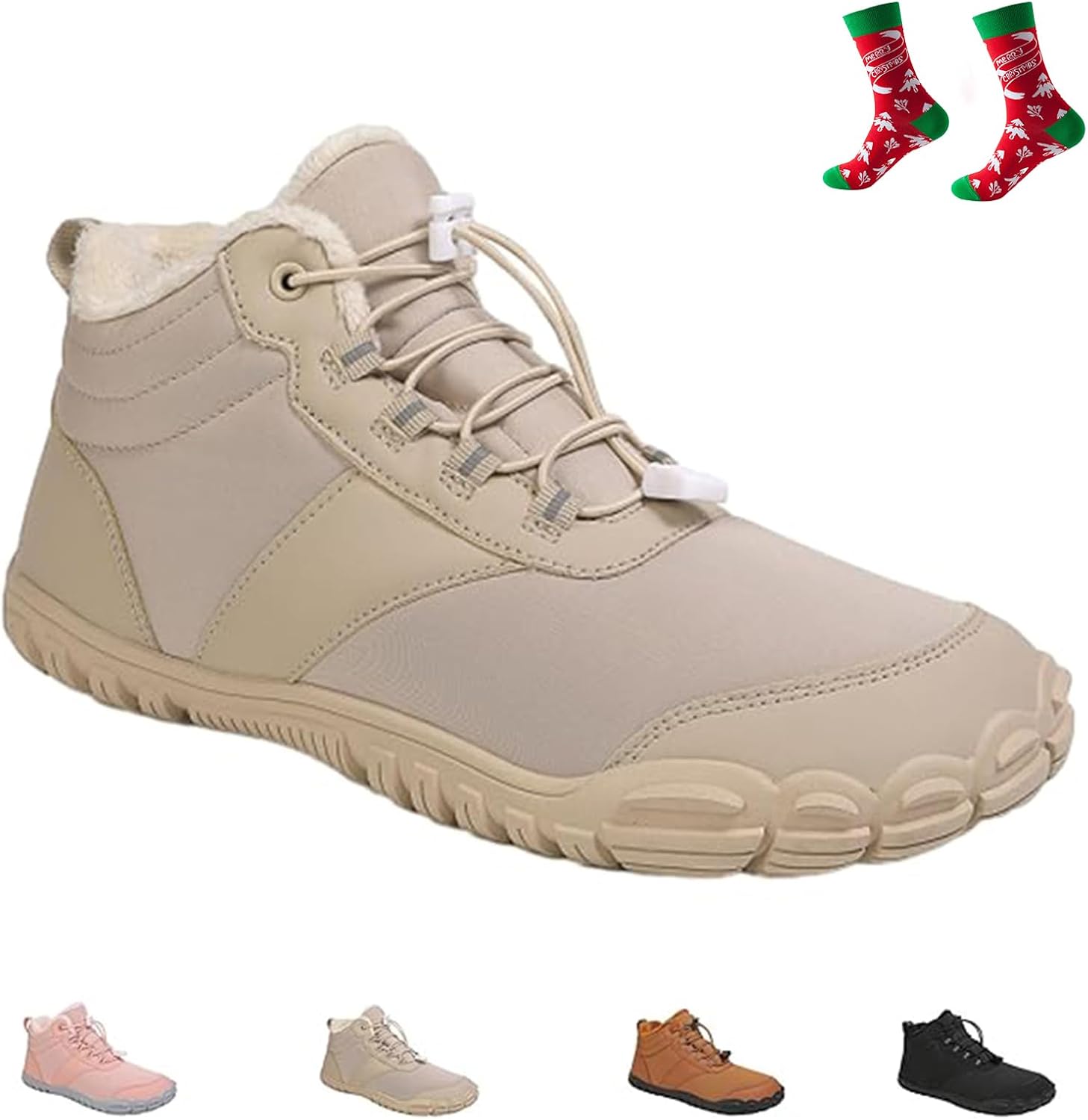 

Giltpeak Мужские босоножки широкие, зимние мужские босоножки, зимние широкие туфли с носком, удобная обувь, ботинки, босоножки для женщин, бежевый