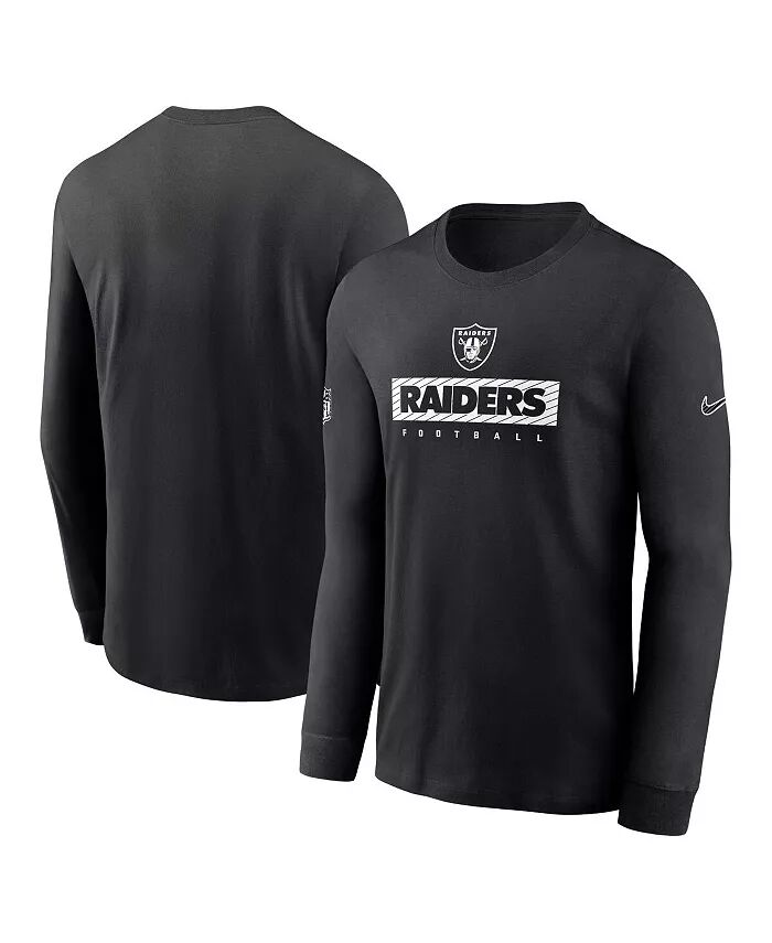 

Мужская черная футболка с длинным рукавом Las Vegas Raiders Sideline Performance Nike