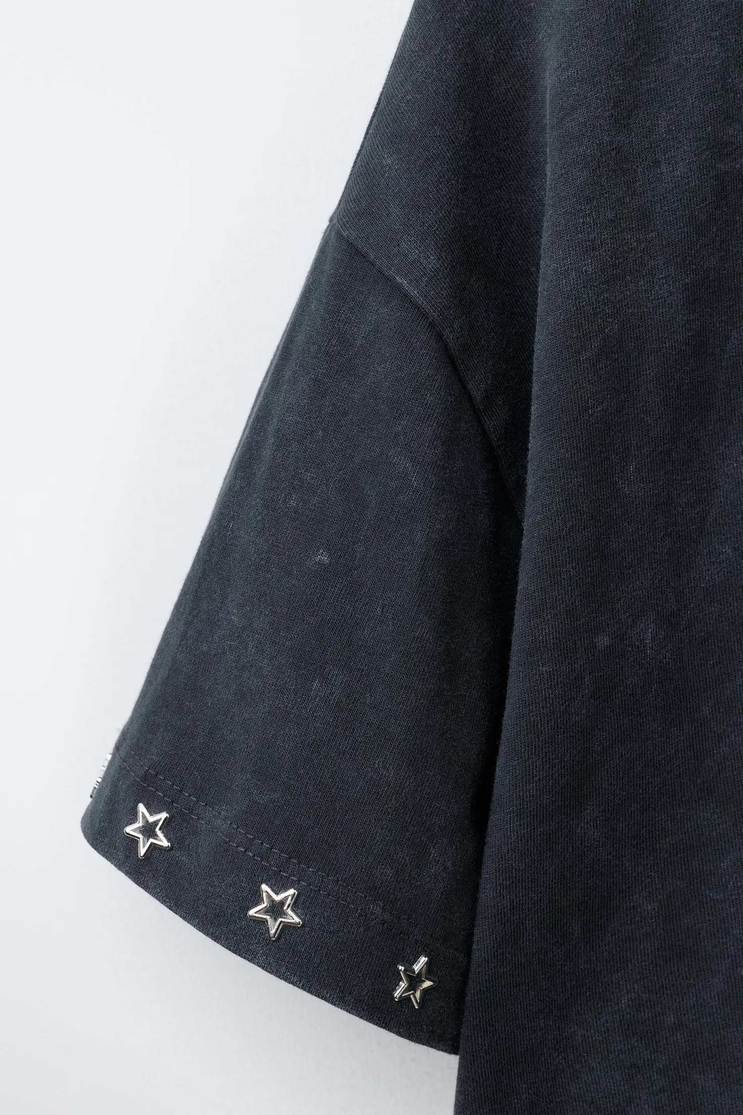 Футболка stars shimmer Zara, черный — фото 4