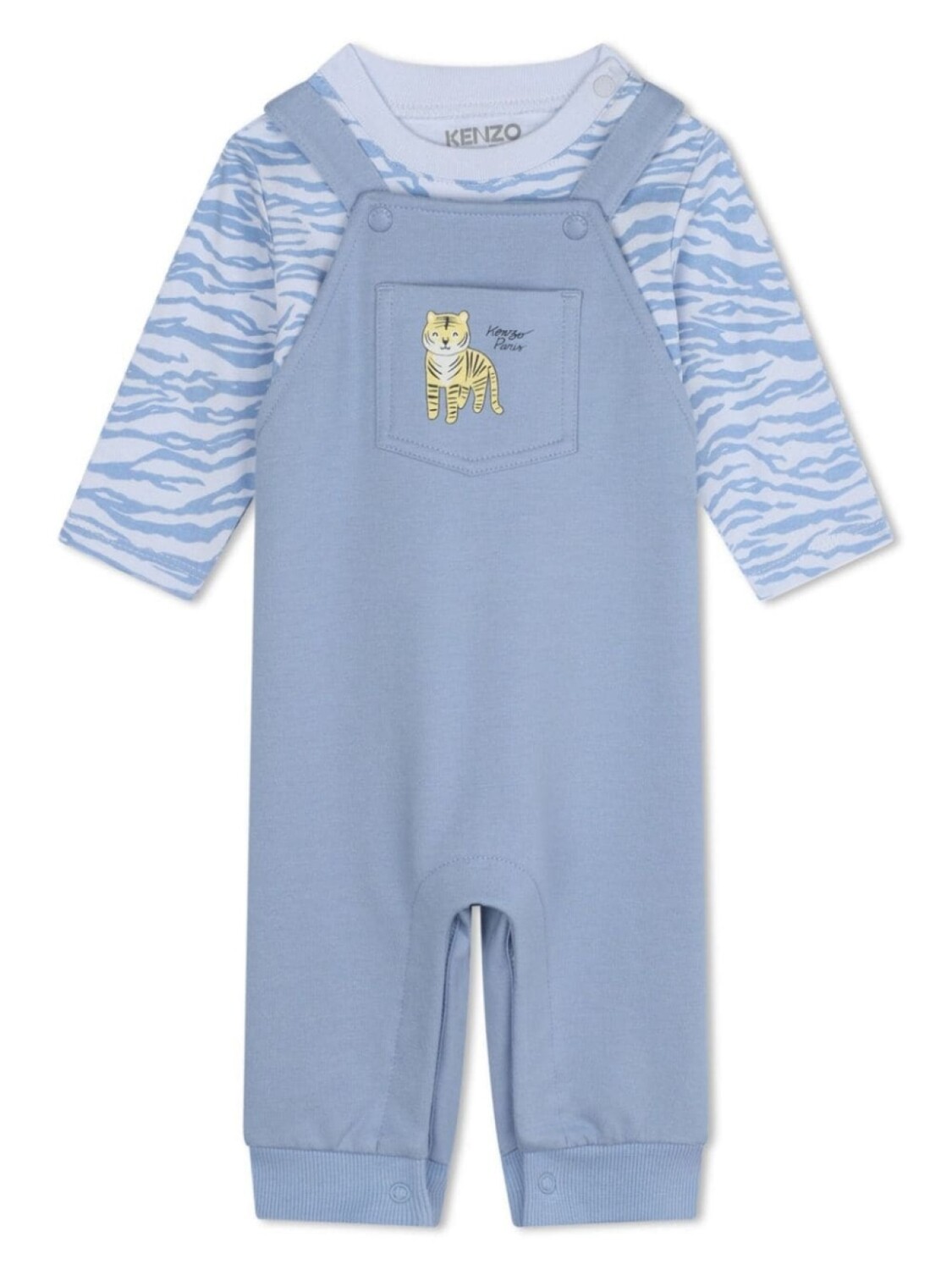 

Kenzo Kids комплект из комбинезона и топа с принтом, синий