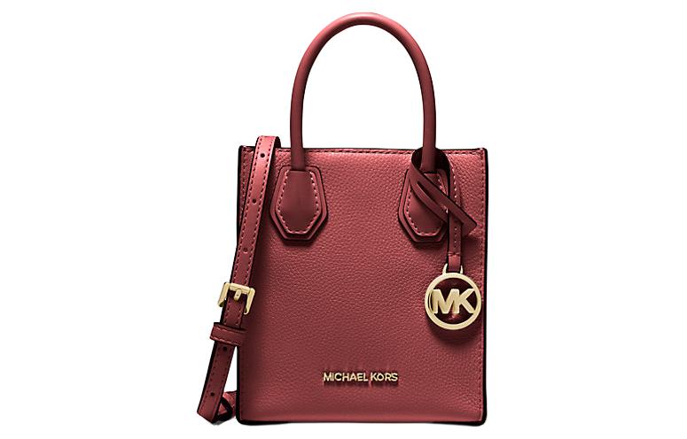 

Сумка через плечо Mercer из кожи глубокой вишни MICHAEL KORS