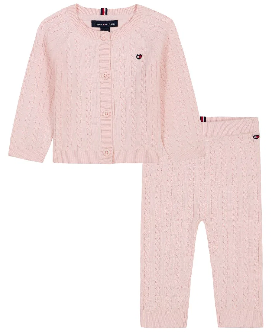 Комплект из свитера и штанов для новорожденных, 2 предмета Tommy Hilfiger, Pink