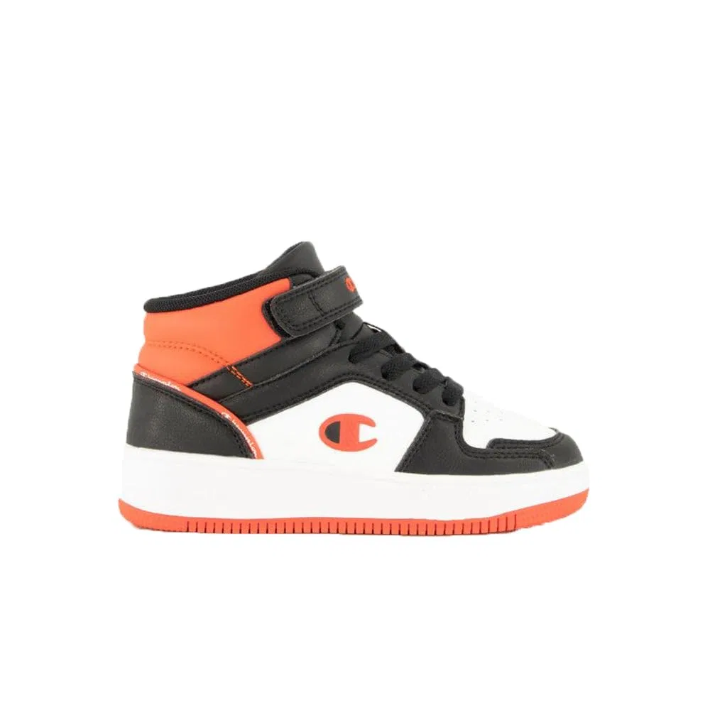 Детские кроссовки для мальчиков баскетбольные Rebound 2.0 Mid B Ps Champion, Black White Red Kk003
