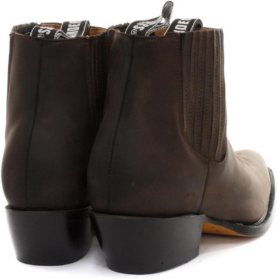 Унисекс ковбойские кожаные ботинки Grinders Maverick для танцев с западным стилем, коричневый — фото 3