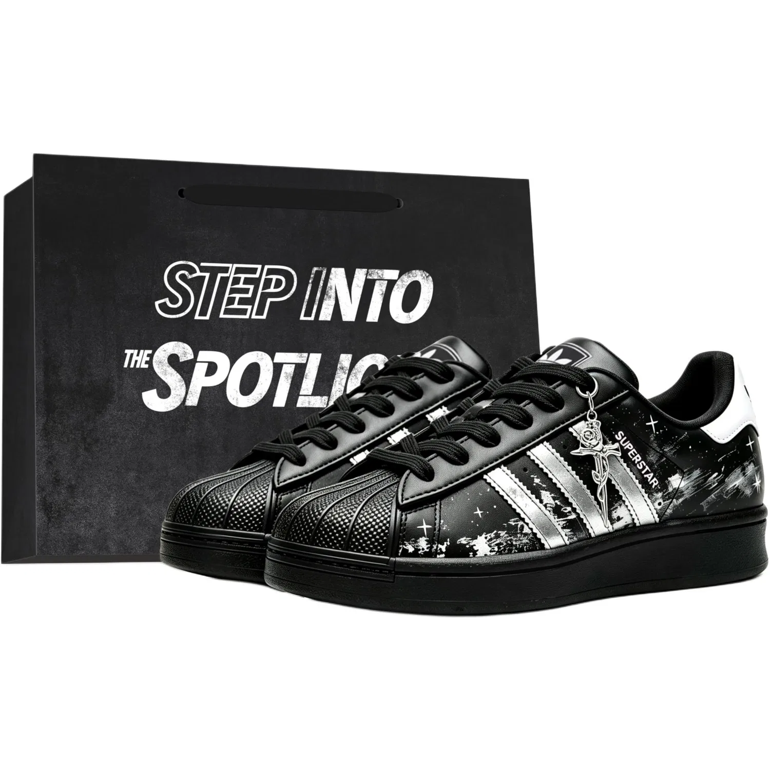 Детские кеды для скейтбординга Superstar 2 Adidas Originals, Black Silver