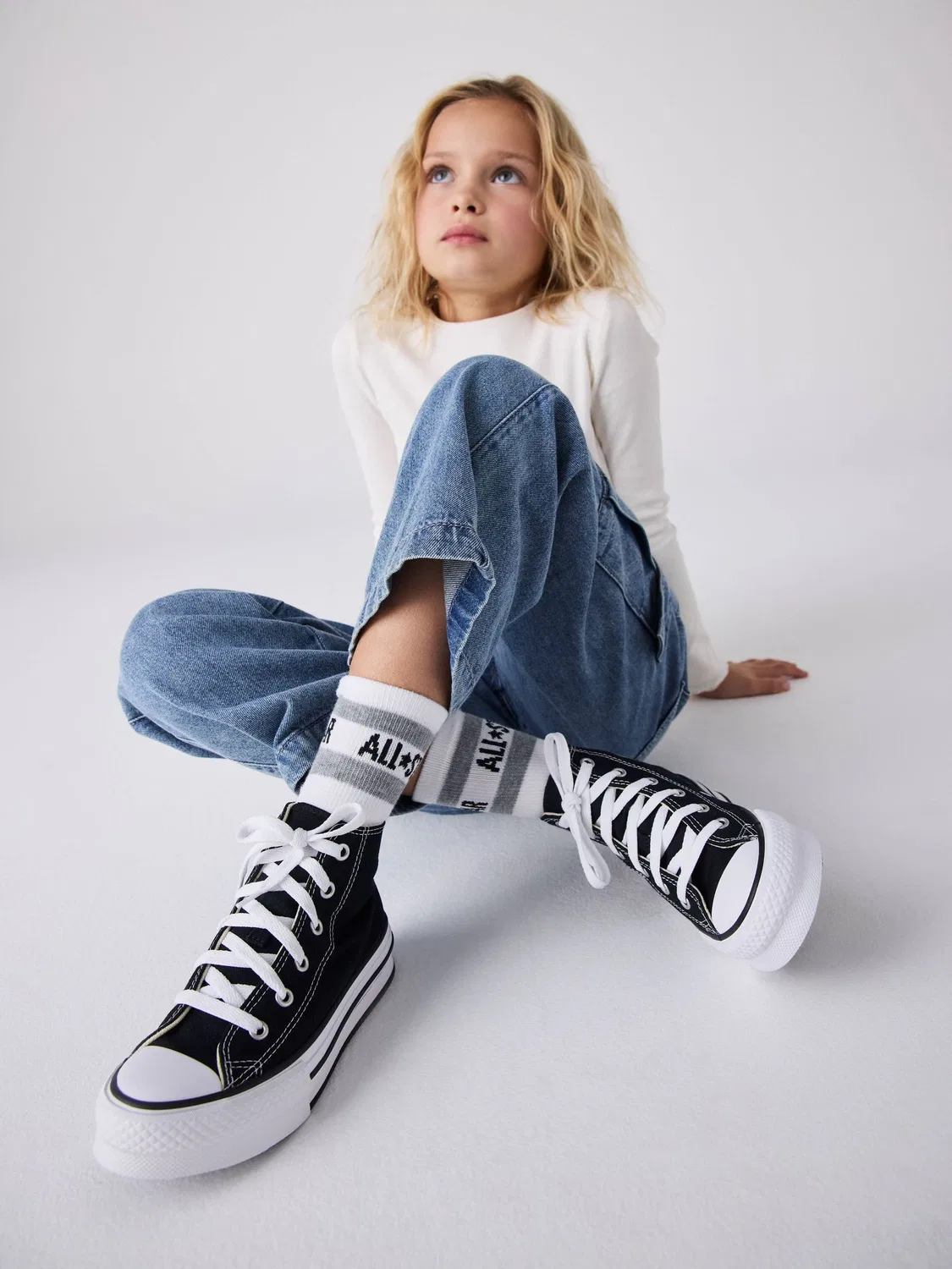 Кроссовки высокие платформа Converse, черный — фото 2