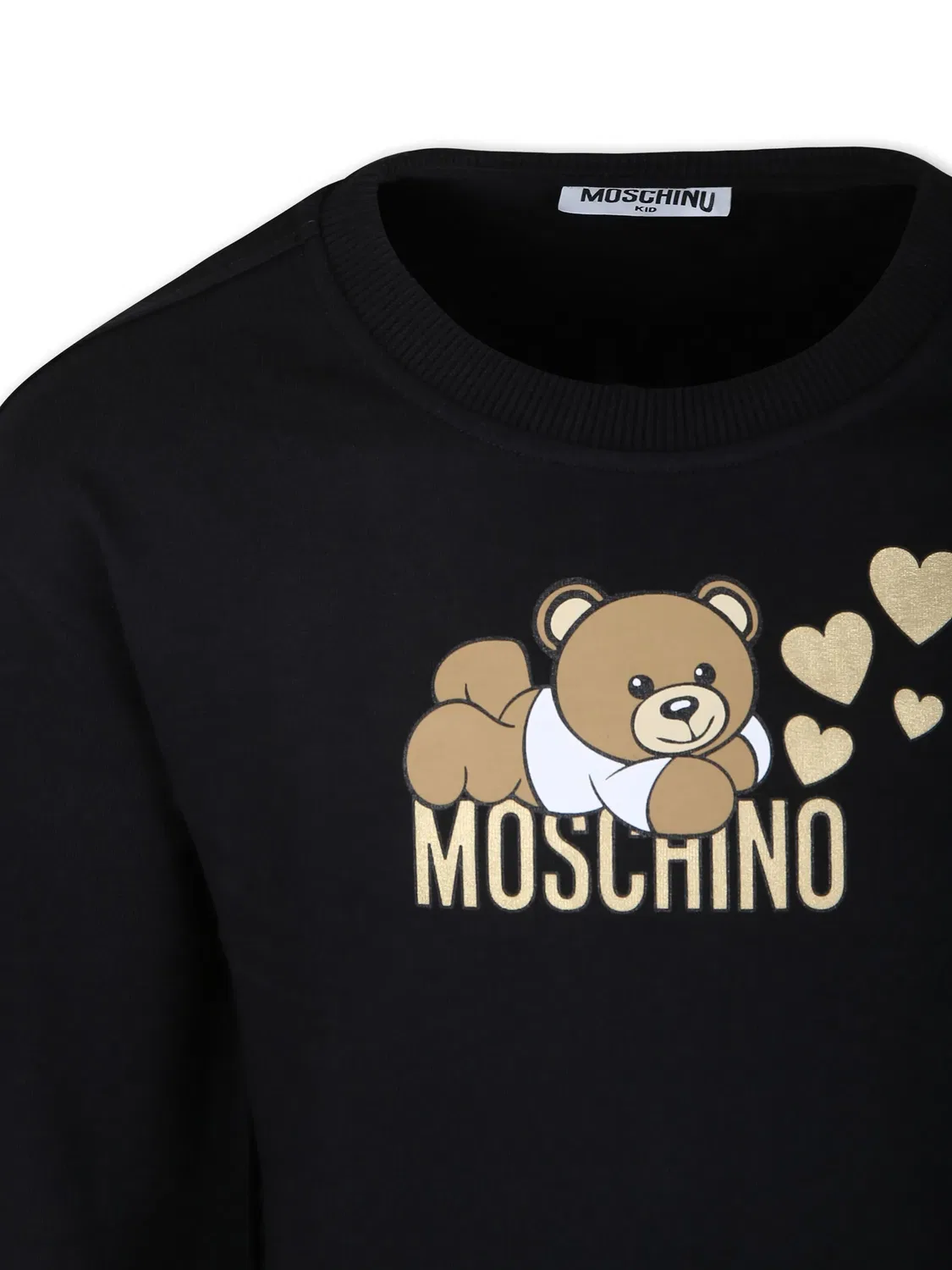 Джемпер с фралом и логотипом Moschino, черный — фото 3