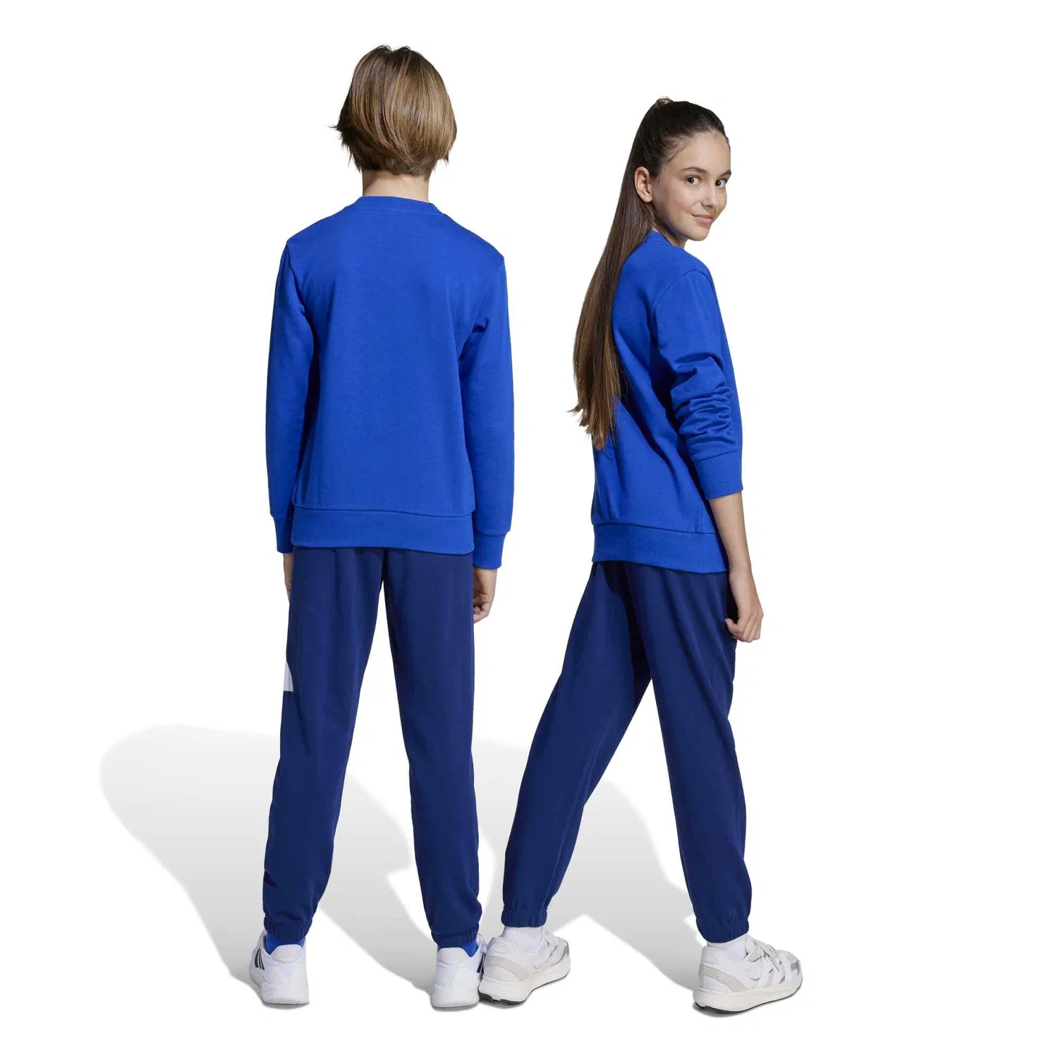 Детский спортивный костюм с принтом 3-Streifen J BL FT JOG 240 Adidas, Konigsblau — фото 3