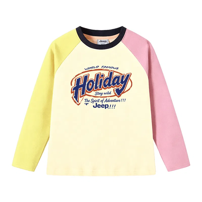 Детская футболка с круглым вырезом Jeep Grade School Crew Neck, Lemon