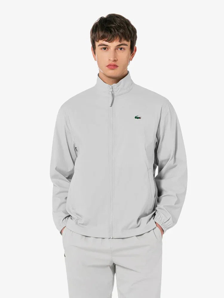 Куртка LACOSTE Stretch Woven Set Up Jacket, Silver — фото 4