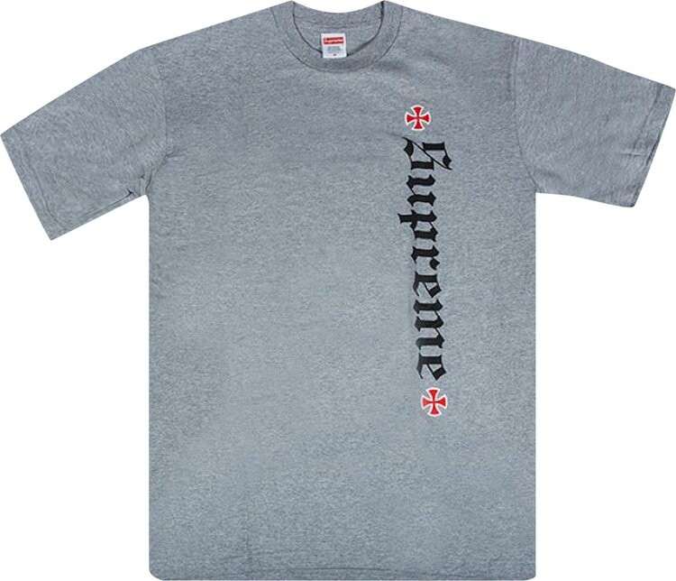 

Футболка Supreme Independent Old English Tee 'Heather Grey', серый