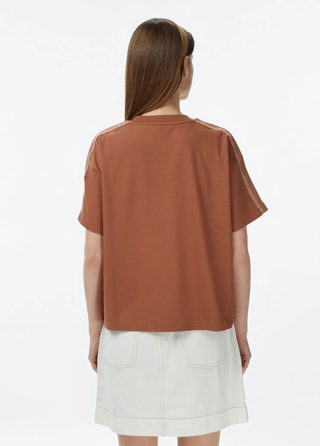 Футболка Lacoste Loose Fit, коричневый — фото 2