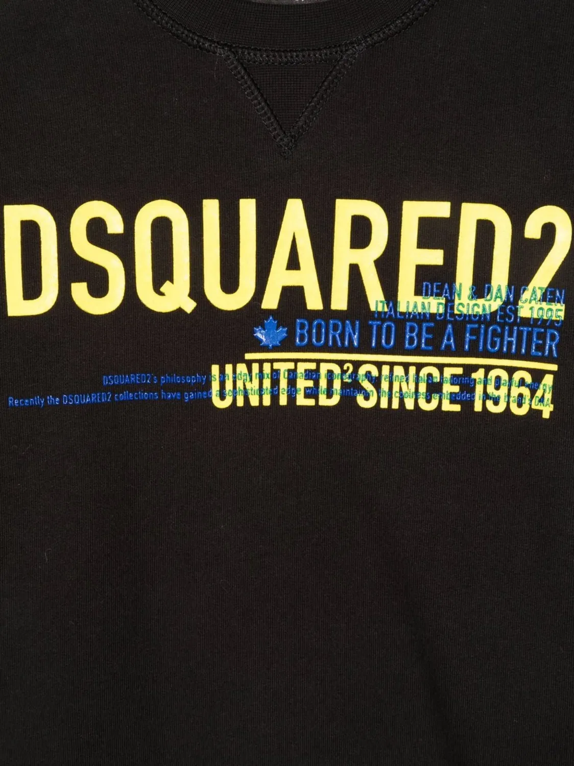 Свитшот с Логотипом и Слоганом DSQUARED2, черный — фото 2