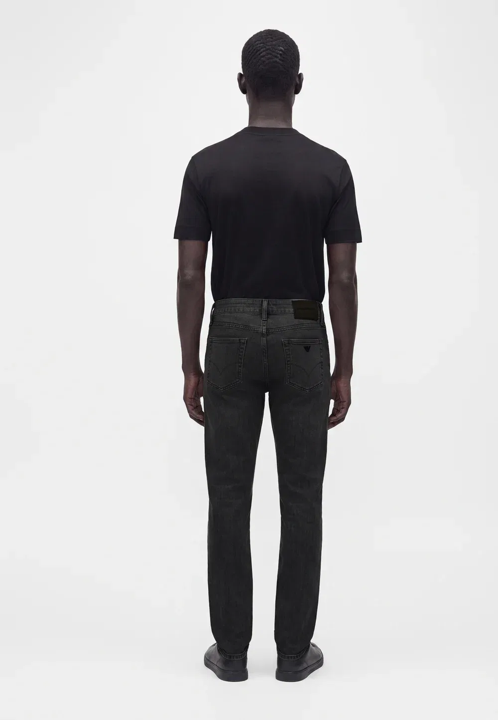 Брюки с карманами - джинсы зауженного кроя Emporio Armani, Medium Grey Denim — фото 3