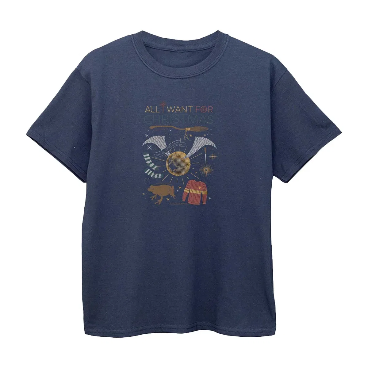 Футболка хлопковая All I Want For Christmas Harry Potter, Navy