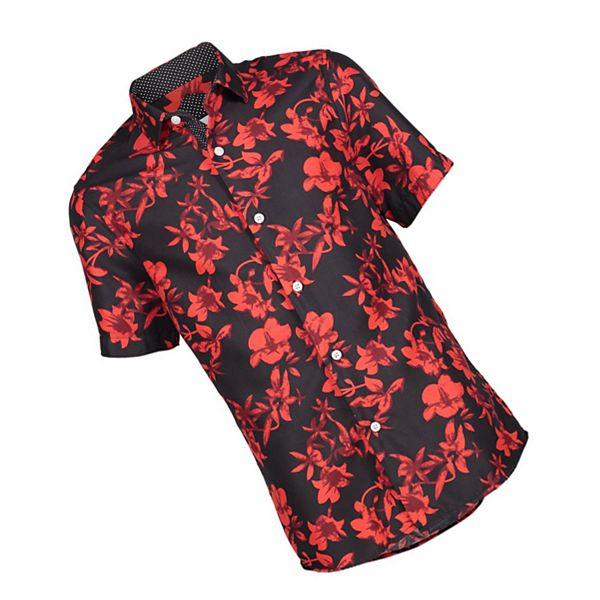 Мальчиковая рубашка slim fit с цветочным принтом Elie Balleh, Navy — фото 2