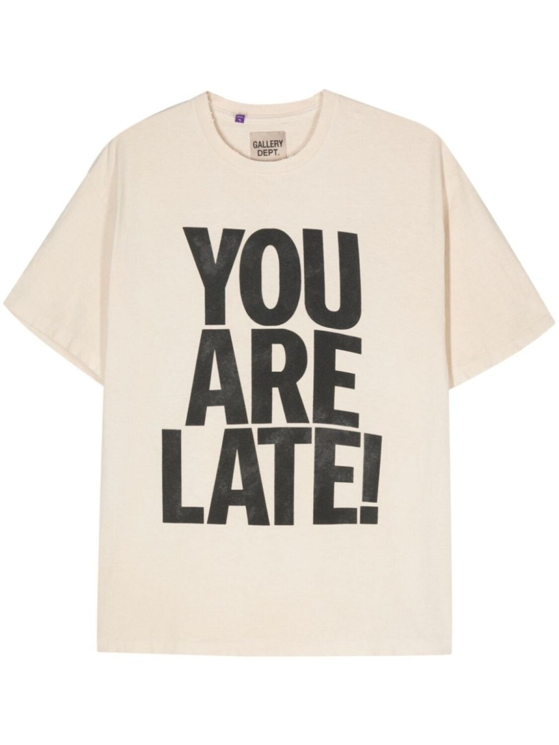 

GALLERY DEPT. футболка You Are Late, нейтральный цвет