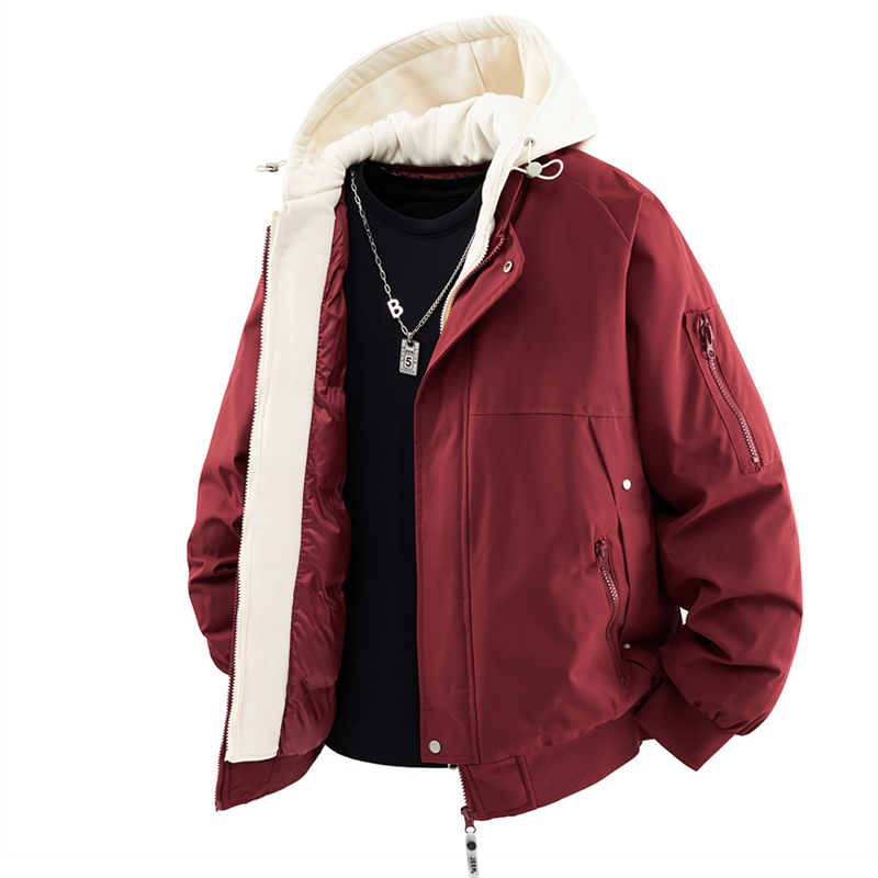 

Пуховик Unisex Hooded Thickened Jeep, red