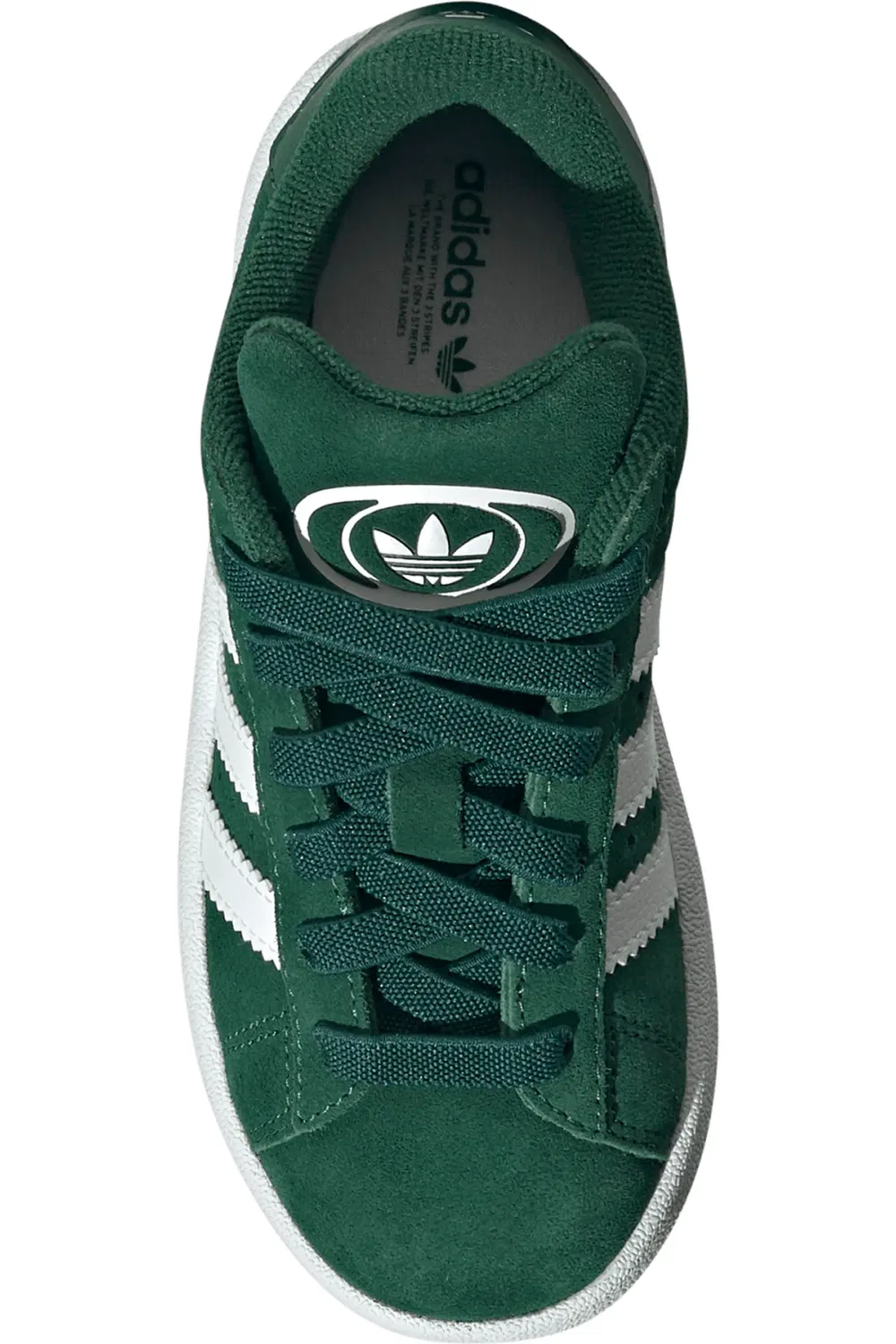 Кроссовки детские с мягким воротником Campus 00s adidas, Dark Green/Cloud White/Gum — фото 4
