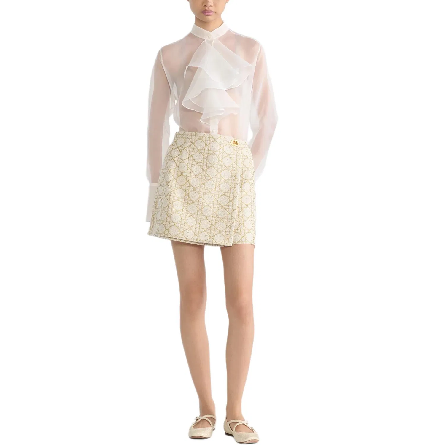 Женские шорты в стиле кэжуал SS26 White Gold DIOR, Белый Золотой — фото 4