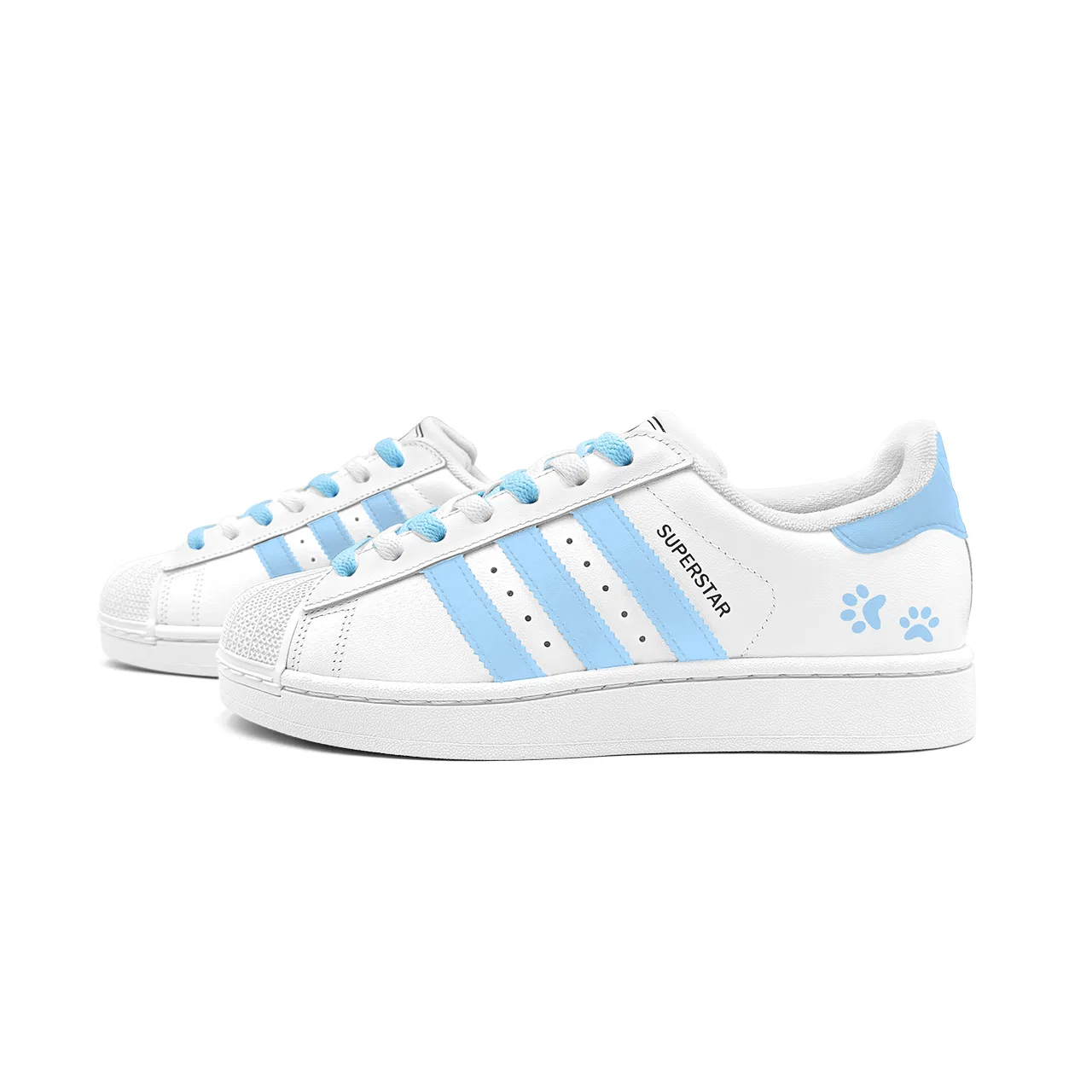Детские кроссовки для скейтбординга с низким профилем Superstar 2 Adidas Originals, White Blue — фото 4