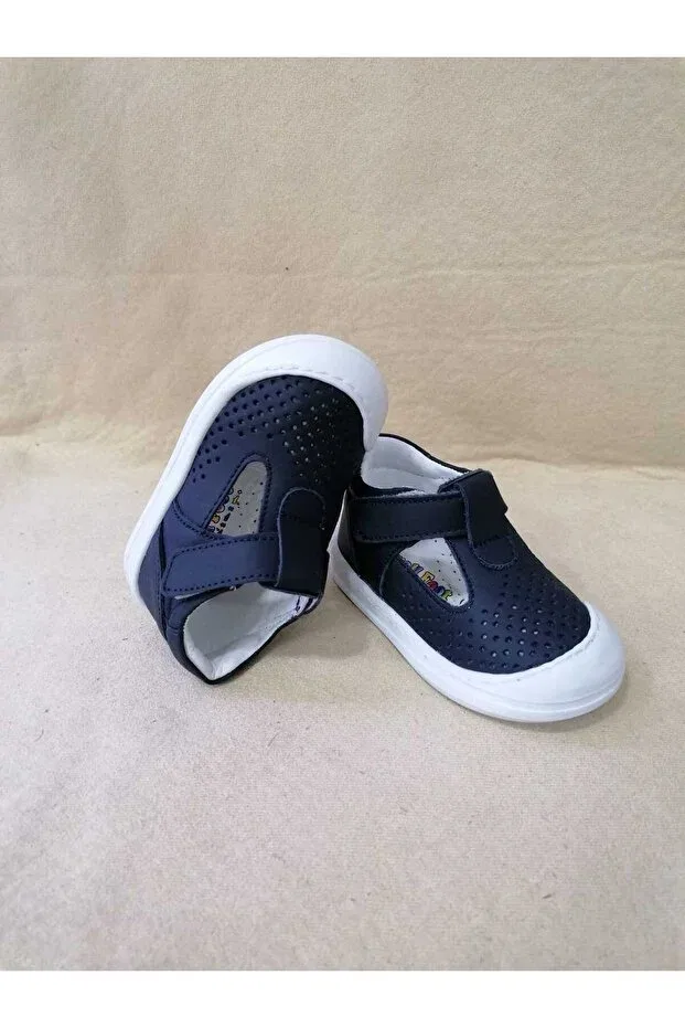 Детские туфли для девочек кожаные с ортопедической стелькой Özgür Kids, Navy Blue